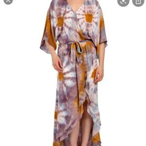 NWT YOUNG FABULOUS & BROKE ISLA FAUX WRAP DRESS, SMALL